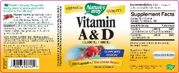 Nature's Way Vitamin A & D 15,000 IU / 400 IU - supplement
