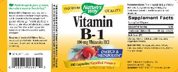 Nature's Way Vitamin B-1 100 mg Thiamin HCl - supplement