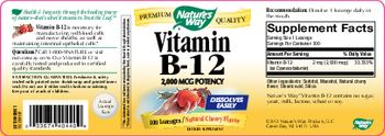 Nature's Way Vitamin B-12 2,000 mcg Potency Cherry Flavored - supplement