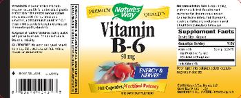 Nature's Way Vitamin B-6 50 mg - supplement