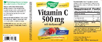 Nature's Way Vitamin C 500 mg With Bioflavonoids - supplement
