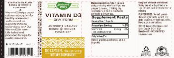 Nature's Way Vitamin D3 10 mcg - supplement
