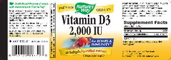 Nature's Way Vitamin D3 2,000 IU - supplement