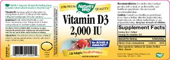 Nature's Way Vitamin D3 2,000 IU - supplement