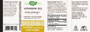 Nature's Way Vitamin D3 50 mcg Extra Strength - supplement