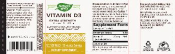 Nature's Way Vitamin D3 50 mcg Extra Strength - supplement