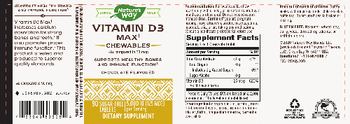 Nature's Way Vitamin D3 Max Chewables 5,000 IU (125mcg) Chocolate Flavored - supplement
