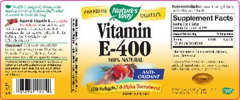 Nature's Way Vitamin E-400 - supplement