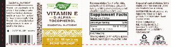 Nature's Way Vitamin E 400 IU - supplement