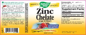 Nature's Way Zinc Chelate 30 mg Potency - supplement