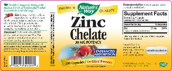 Nature's Way Zinc Chelate - supplement