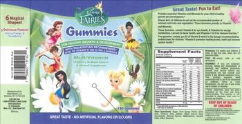NatureSmart Disney Fairies Gummies MultiVitamin - childrens multiple vitamin mineral supplement