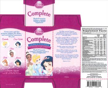 NatureSmart Disney Princess Complete MultiVitamin - childrens multiple vitamin mineral supplement