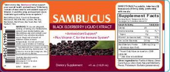 Puritan's Pride Sambucus Black Elderberry Liquid Extract - supplement