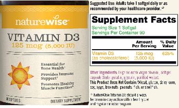 NatureWise Vitamin D3 125 mcg (5,000 IU) - supplement