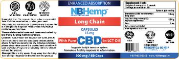 NB Hemp Nutraceutical Bio Hemp Enhanced Absorption Long Chain Capsules with Pure CBD in LCT Oil 15 mg - supplement