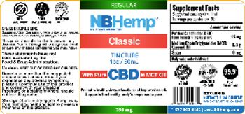 NB Hemp Nutraceutical Bio Hemp Regular Classic Tincture with Pure CBD in MCT Oil - supplement