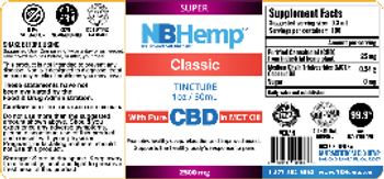 NB Hemp Nutraceutical Bio Hemp Super Classic Tincture with Pure CBD in MCT Oil - supplement