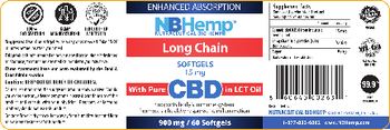 NBHemp Nutraceutical Bio Hemp Long Chain Softgels with Pure CBD in LCT Oil 15 mg - supplement