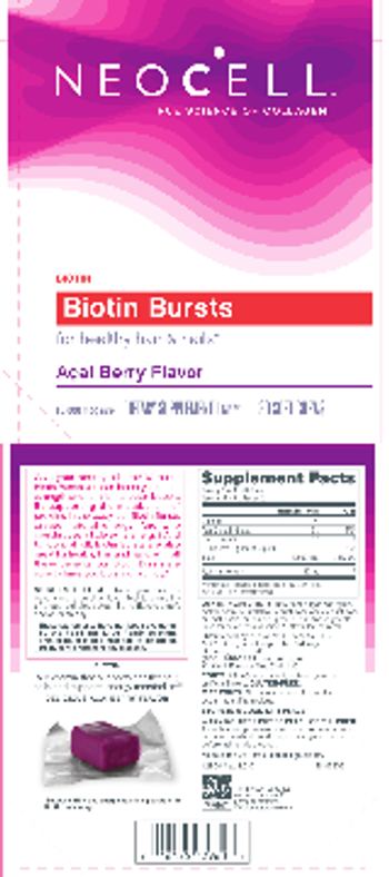 NeoCell Biotin Bursts Acai Berry Flavor - supplement