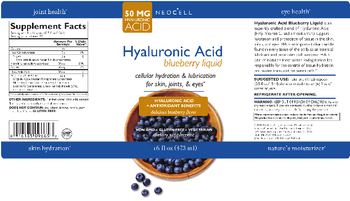 NeoCell Hyaluronic Acid 50 mg Blueberry Liquid - supplement