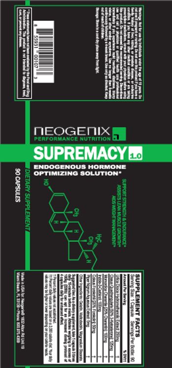 Neogenix Performance Nutrition Supremacy 1.0 - supplement