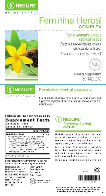 NeoLife Nutritionals Feminine Herbal Complex - supplement