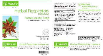 NeoLife Nutritionals Herbal Respiratory Formula - supplement