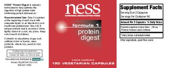 NESS Nutritional Enzyme Support System Formula 1 Protein Digest - enzyme supplement