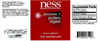 NESS Nutritional Enzyme Support System Formula 1 Protein Digest - enzyme supplement