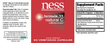 NESS Nutritional Enzyme Support System Formula 11 Natural C W/Bioflavonoids - enzyme supplement