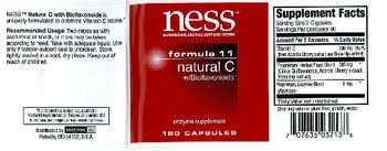 NESS Nutritional Enzyme Support System Formula 11 Natural C W/Bioflavonoids - enzyme supplement