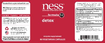 NESS Nutritional Enzyme Support System Formula 12 Detox - enzyme supplement