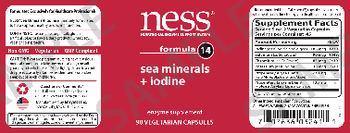NESS Nutritional Enzyme Support System Formula 14 Sea Minerals + Iodine - enzyme supplement
