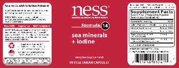 NESS Nutritional Enzyme Support System Formula 14 Sea Minerals + Iodine - enzyme supplement