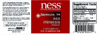 NESS Nutritional Enzyme Support System Formula 14 Sea Minerals W/Iodine - enzyme supplement