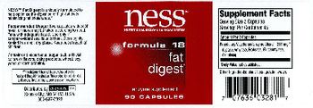 NESS Nutritional Enzyme Support System Formula 18 Fat Digest - enzyme supplement