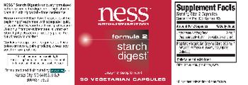 NESS Nutritional Enzyme Support System Formula 2 Starch Digest - enzyme supplement