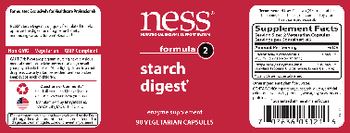 NESS Nutritional Enzyme Support System Formula 2 Starch Digest - enzyme supplement