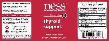 NESS Nutritional Enzyme Support System Formula 23 Thyroid Support - enzyme supplement