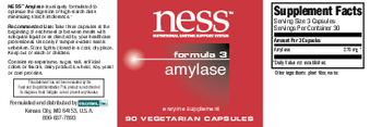 NESS Nutritional Enzyme Support System Formula 3 Amylase - enzyme supplement