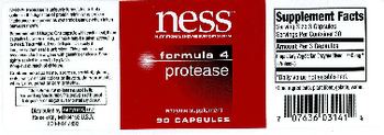 NESS Nutritional Enzyme Support System Formula 4 Protease - enzyme supplement