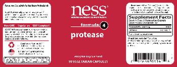 NESS Nutritional Enzyme Support System Formula 4 Protease - enzyme supplement
