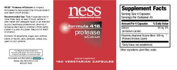 NESS Nutritional Enzyme Support System Formula 416 Protease W/Calcium - enzyme supplement