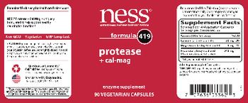 NESS Nutritional Enzyme Support System Formula 419 Protease + Cal-Mag - enzyme supplement