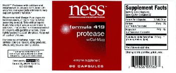 NESS Nutritional Enzyme Support System Formula 419 Protease W/Cal-Mag - enzyme supplement