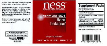 NESS Nutritional Enzyme Support System Formula 801 Flora Balance - enzyme supplement