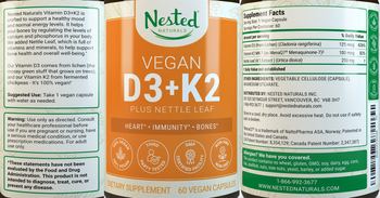 Nested Naturals Vegan D3 + K2 - supplement