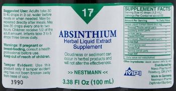 Nestmann Absinthium - herbal liquid extract supplement