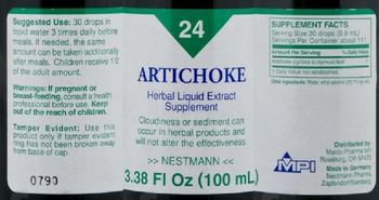 Nestmann Artichoke - herbal liquid extract supplement